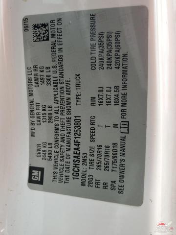 1GCHSAEA4F1253801 2015 CHEVROLET COLORADO photo no. 12