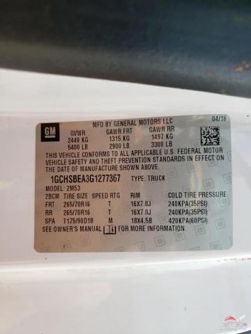 1GCHSBEA3G1277367 2016 CHEVROLET COLORADO photo no. 12