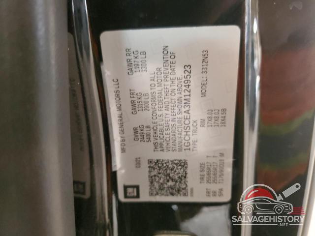 1GCHSCEA3M1249523 2021 CHEVROLET COLORADO photo no. 12