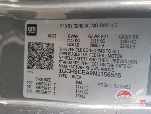 1GCHSCEA9N1156555 2022 CHEVROLET COLORADO photo no. 13