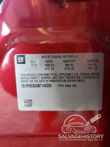 1G1PH5S99B7140356 2011 CHEVROLET CRUZE photo no. 12