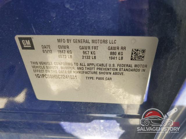 1G1PC5SH5C7241031 2012 CHEVROLET CRUZE photo no. 12