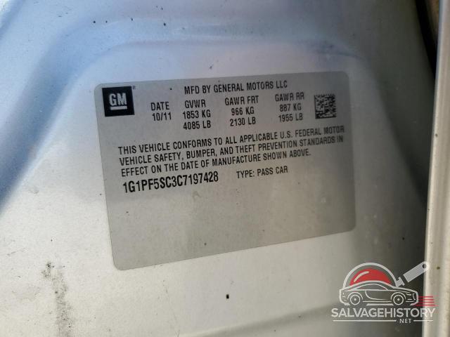 1G1PF5SC3C7197428 2012 CHEVROLET CRUZE photo no. 12