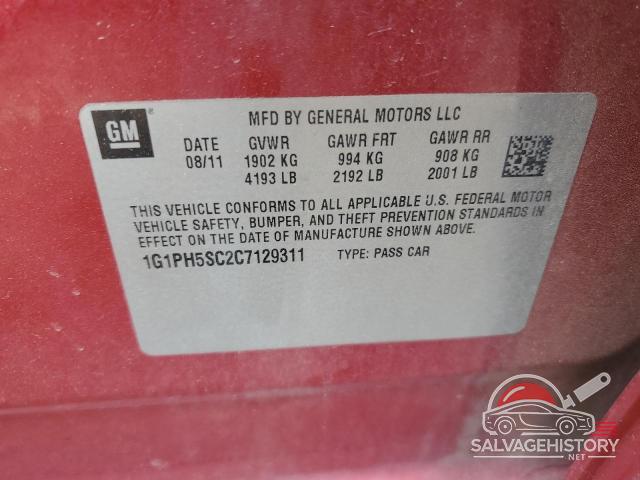 1G1PH5SC2C7129311 2012 CHEVROLET CRUZE photo no. 12