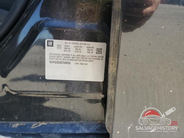 1G1PJ5SC4C7346539 2012 CHEVROLET CRUZE photo no. 12