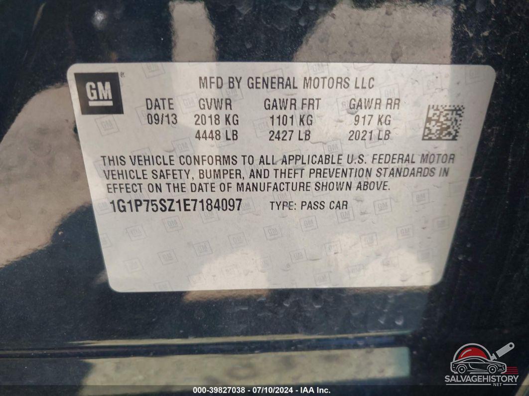 1G1P75SZ1E7184097 2014 CHEVROLET CRUZE photo no. 9
