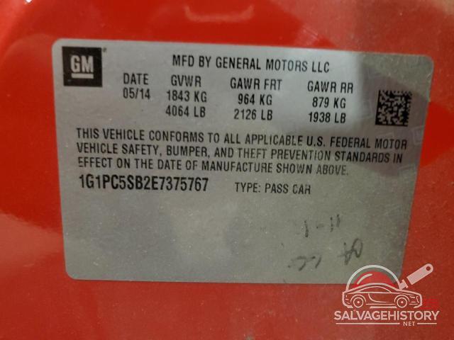 1G1PC5SB2E7375767 2014 CHEVROLET CRUZE photo no. 12