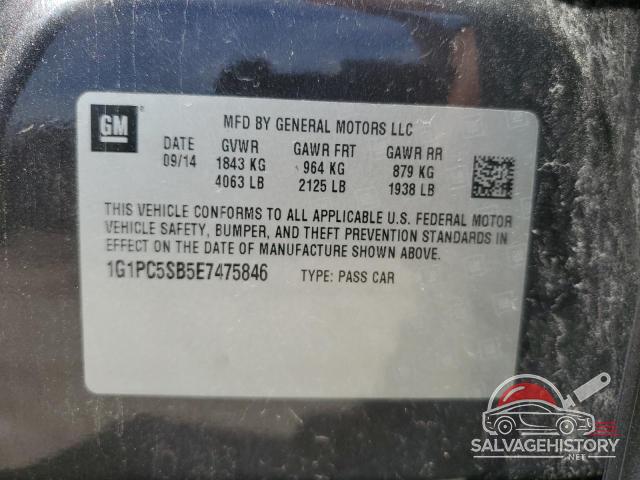 1G1PC5SB5E7475846 2014 CHEVROLET CRUZE photo no. 12