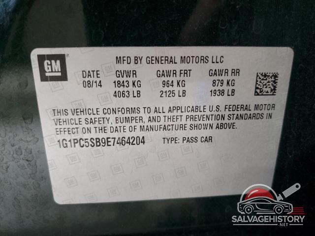 1G1PC5SB9E7464204 2014 CHEVROLET CRUZE photo no. 12