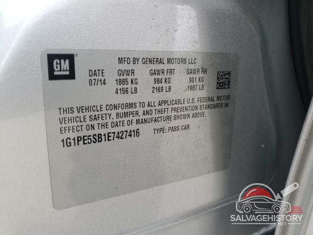 1G1PE5SB1E7427416 2014 CHEVROLET CRUZE photo no. 12