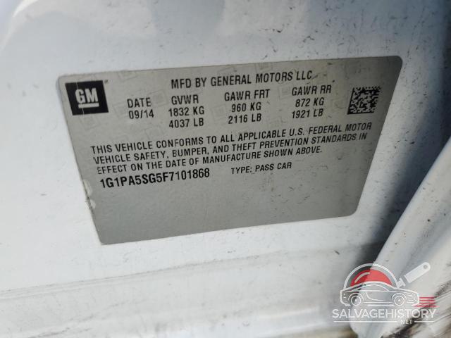 1G1PA5SG5F7101868 2015 CHEVROLET CRUZE photo no. 12