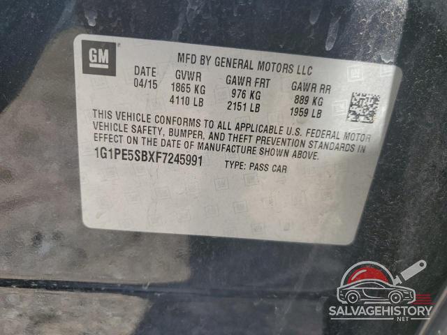 1G1PE5SBXF7245991 2015 CHEVROLET CRUZE photo no. 13