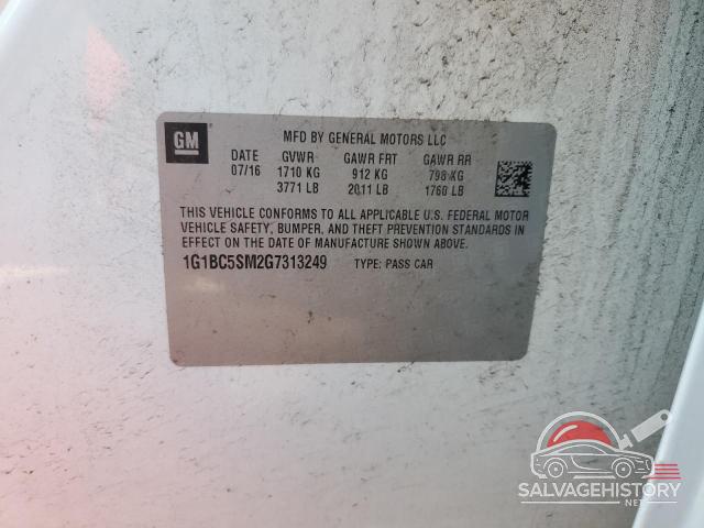 1G1BC5SM2G7313249 2016 CHEVROLET CRUZE photo no. 12