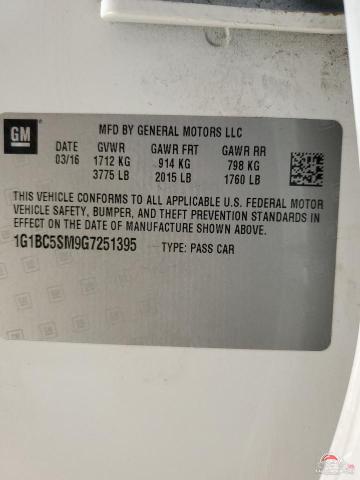 1G1BC5SM9G7251395 2016 CHEVROLET CRUZE photo no. 12
