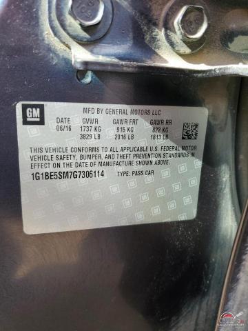 1G1BE5SM7G7306114 2016 CHEVROLET CRUZE photo no. 12