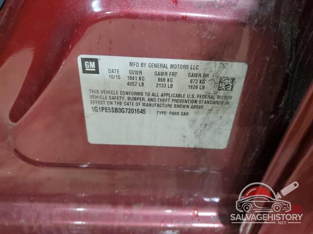 1G1PE5SB0G7201645 2016 CHEVROLET CRUZE photo no. 12
