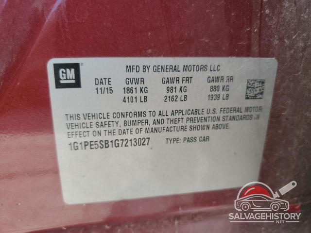 1G1PE5SB1G7213027 2016 CHEVROLET CRUZE photo no. 13