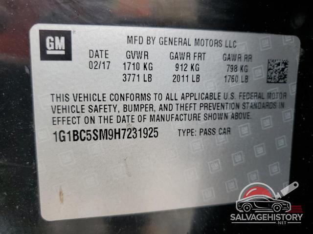 1G1BC5SM9H7231925 2017 CHEVROLET CRUZE photo no. 12