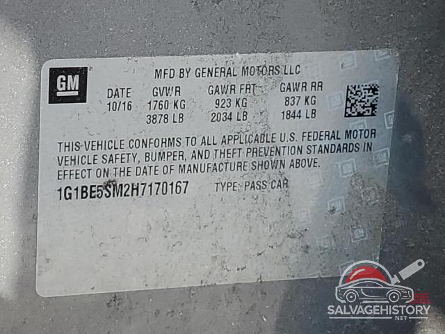 1G1BE5SM2H7170167 2017 CHEVROLET CRUZE photo no. 12