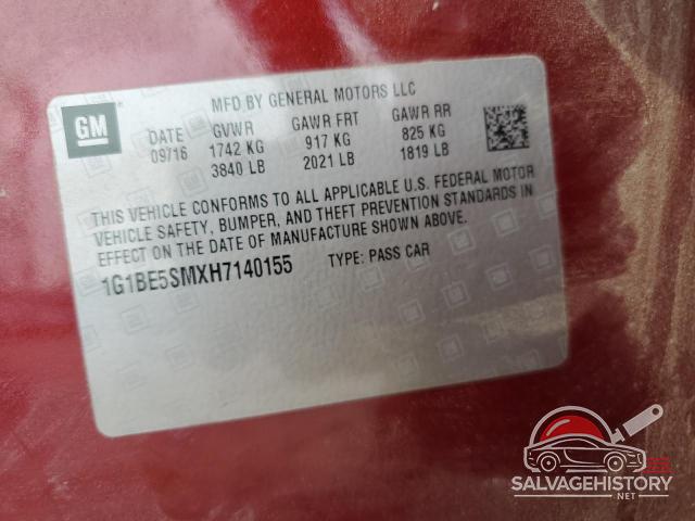 1G1BE5SMXH7140155 2017 CHEVROLET CRUZE photo no. 13