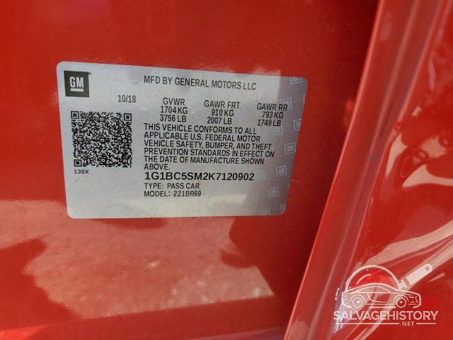1G1BC5SM2K7120902 2019 CHEVROLET CRUZE photo no. 12