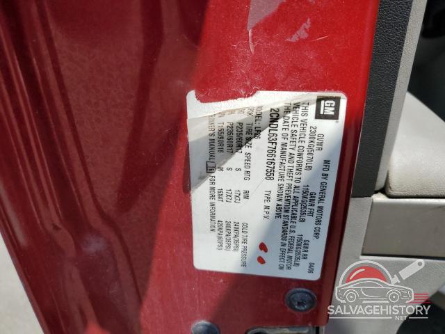 2CNDL63F766167558 2006 CHEVROLET EQUINOX photo no. 13