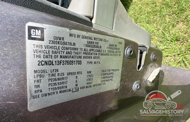 2CNDL13F376081703 2007 CHEVROLET EQUINOX photo no. 10