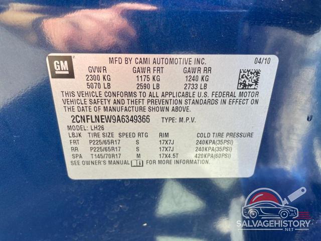 2CNFLNEW9A6349366 2010 CHEVROLET EQUINOX photo no. 10