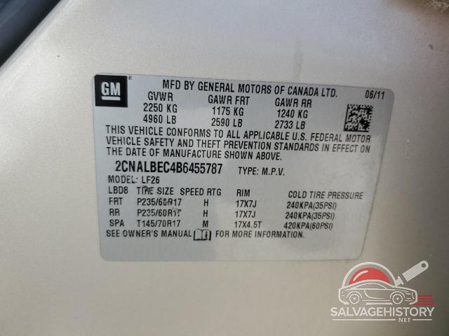 2CNALBEC4B6455787 2011 CHEVROLET EQUINOX photo no. 13