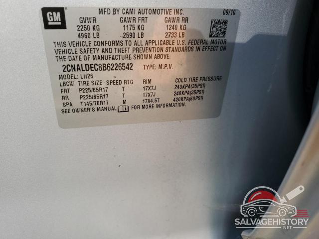 2CNALDEC8B6226542 2011 CHEVROLET EQUINOX photo no. 12