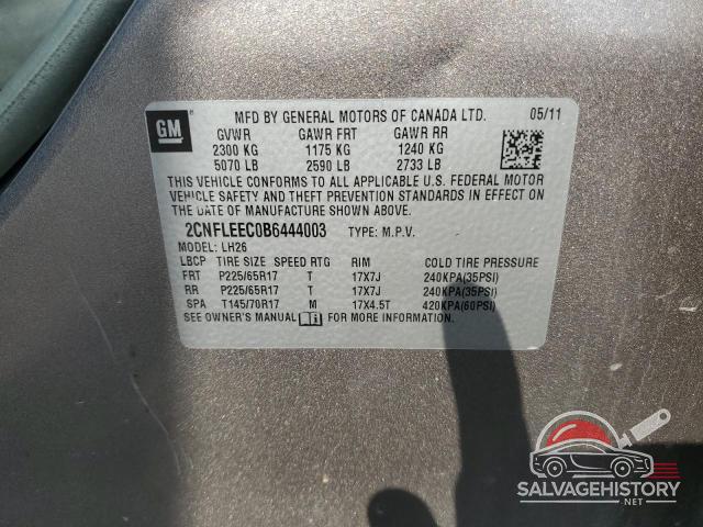 2CNFLEEC0B6444003 2011 CHEVROLET EQUINOX photo no. 13