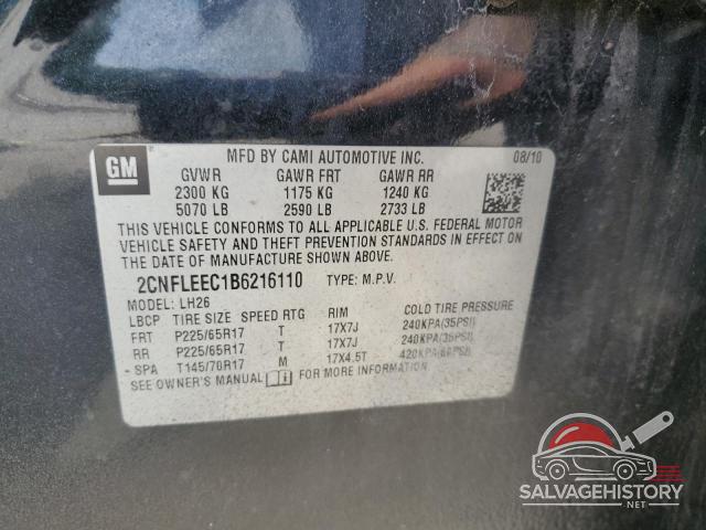 2CNFLEEC1B6216110 2011 CHEVROLET EQUINOX photo no. 13