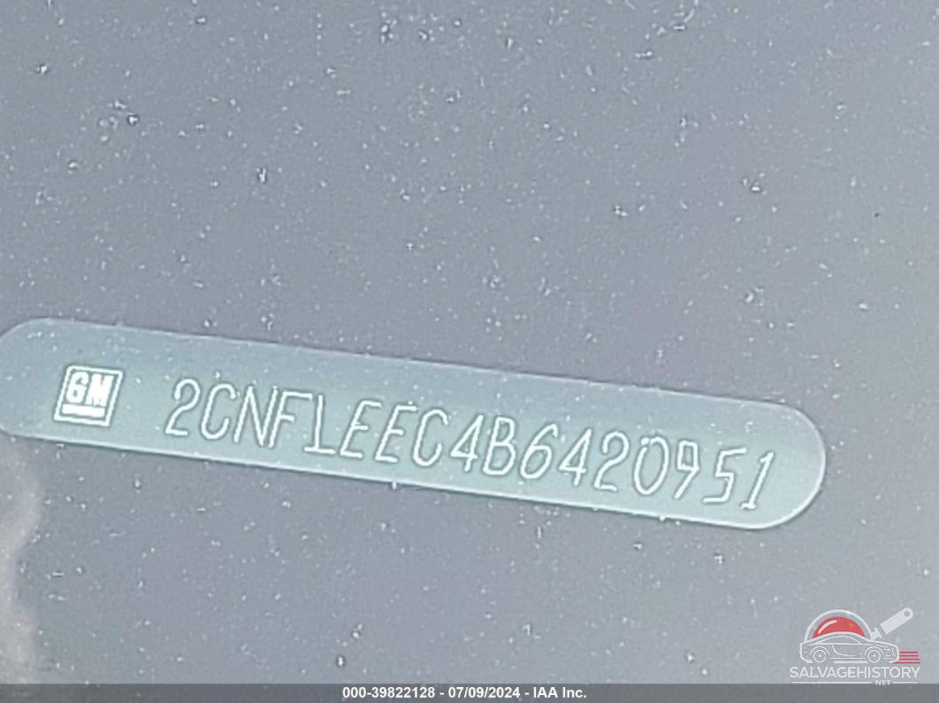 2CNFLEEC4B6420951 2011 CHEVROLET EQUINOX photo no. 9