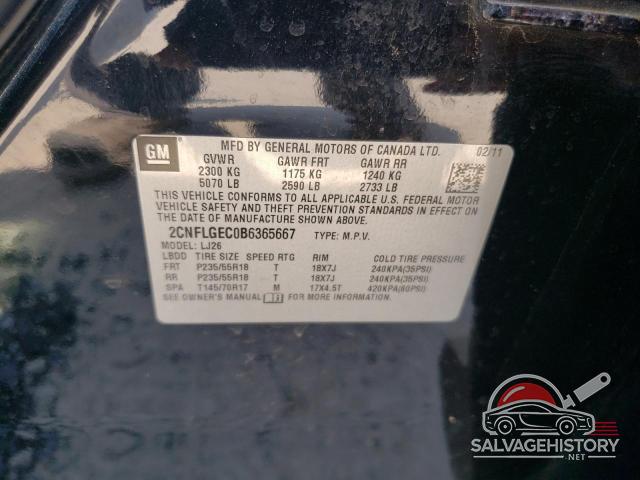 2CNFLGEC0B6365667 2011 CHEVROLET EQUINOX photo no. 13