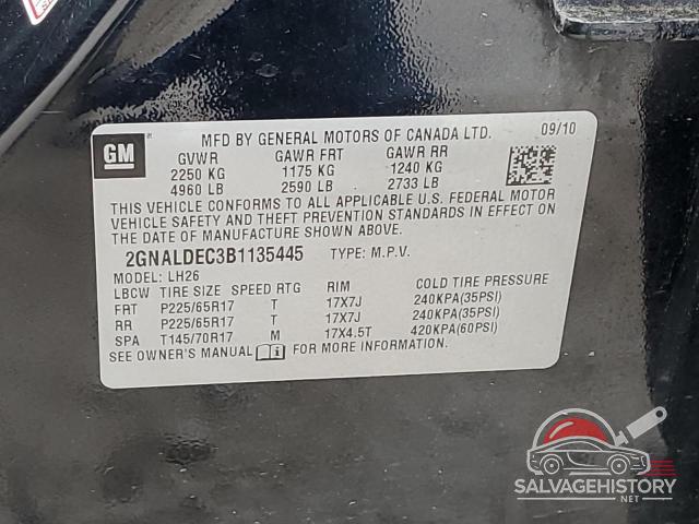 2GNALDEC3B1135445 2011 CHEVROLET EQUINOX photo no. 13