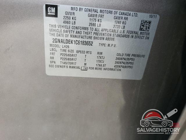 2GNALDEK1C6183652 2012 CHEVROLET EQUINOX photo no. 13