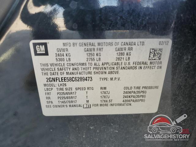 2GNFLEE58C6289473 2012 CHEVROLET EQUINOX photo no. 13