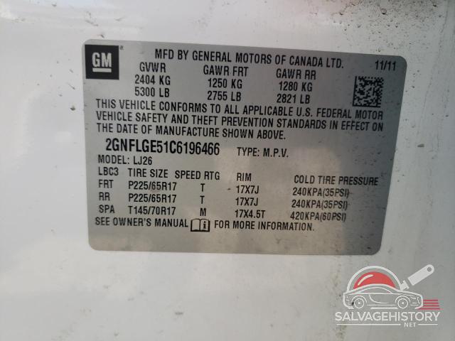 2GNFLGE51C6196466 2012 CHEVROLET EQUINOX photo no. 13