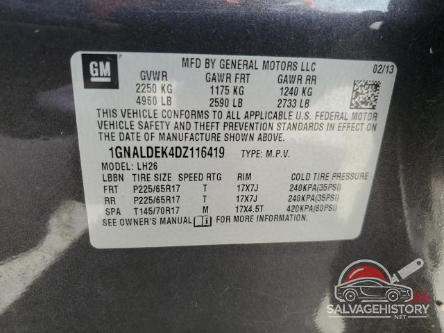 1GNALDEK4DZ116419 2013 CHEVROLET EQUINOX photo no. 14
