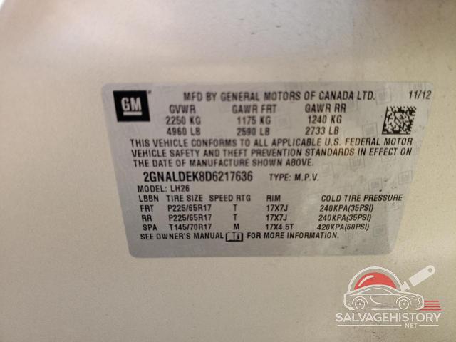2GNALDEK8D6217636 2013 CHEVROLET EQUINOX photo no. 13