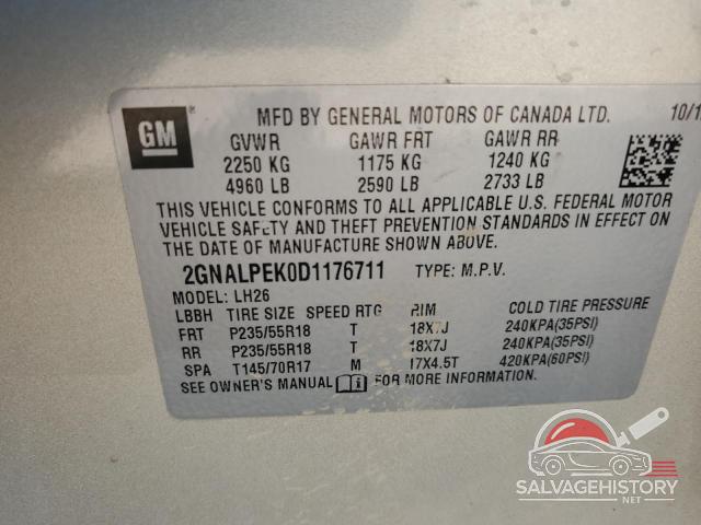 2GNALPEK0D1176711 2013 CHEVROLET EQUINOX photo no. 13