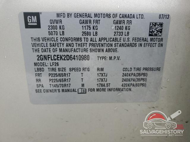 2GNFLCEK2D6410980 2013 CHEVROLET EQUINOX photo no. 12