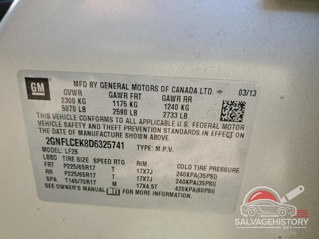 2GNFLCEK8D6325741 2013 CHEVROLET EQUINOX photo no. 13