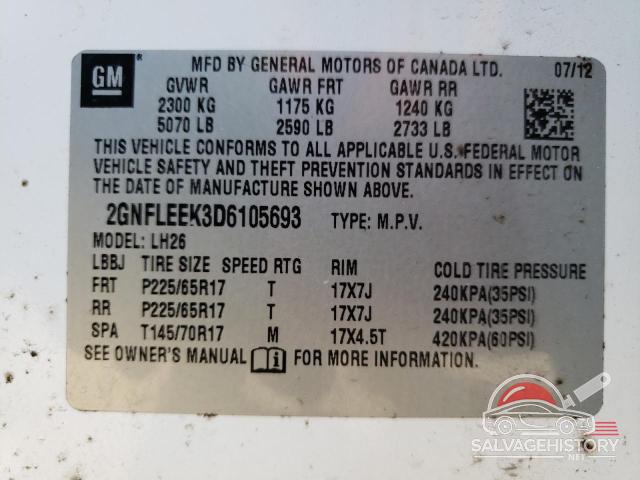 2GNFLEEK3D6105693 2013 CHEVROLET EQUINOX photo no. 13