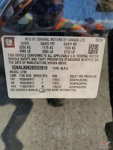 2GNALAEK2E6333818 2014 CHEVROLET EQUINOX photo no. 13