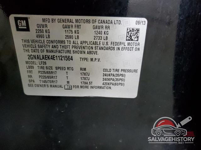 2GNALAEK4E1121564 2014 CHEVROLET EQUINOX photo no. 13