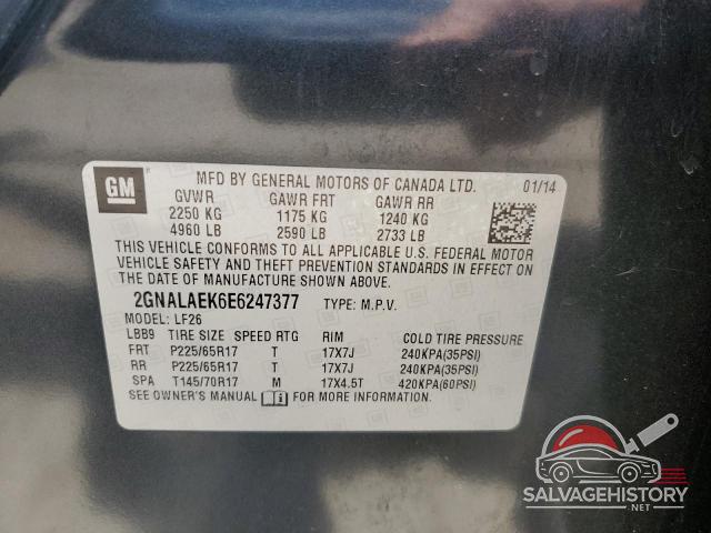 2GNALAEK6E6247377 2014 CHEVROLET EQUINOX photo no. 14