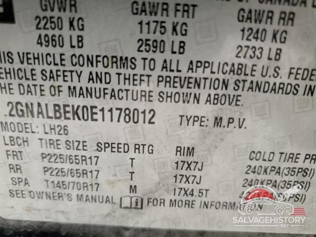 2GNALBEK0E1178012 2014 CHEVROLET EQUINOX photo no. 13