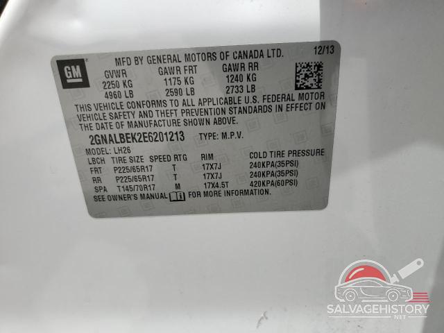 2GNALBEK2E6201213 2014 CHEVROLET EQUINOX photo no. 13
