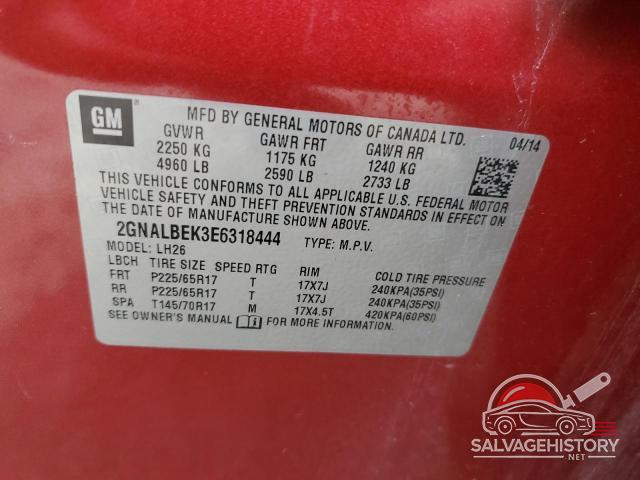 2GNALBEK3E6318444 2014 CHEVROLET EQUINOX photo no. 12